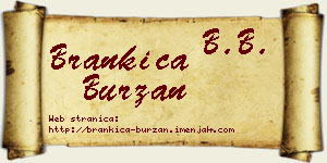 Brankica Burzan vizit kartica